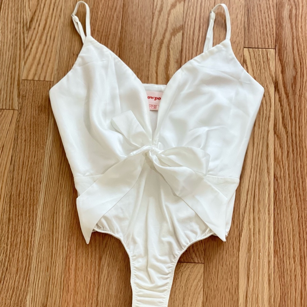 Satin White bodysuit